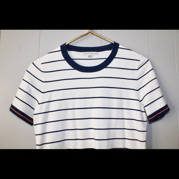 •FAIRWAY&GREENE• Striped Hipster Stretch Top - Picture 2 of 5